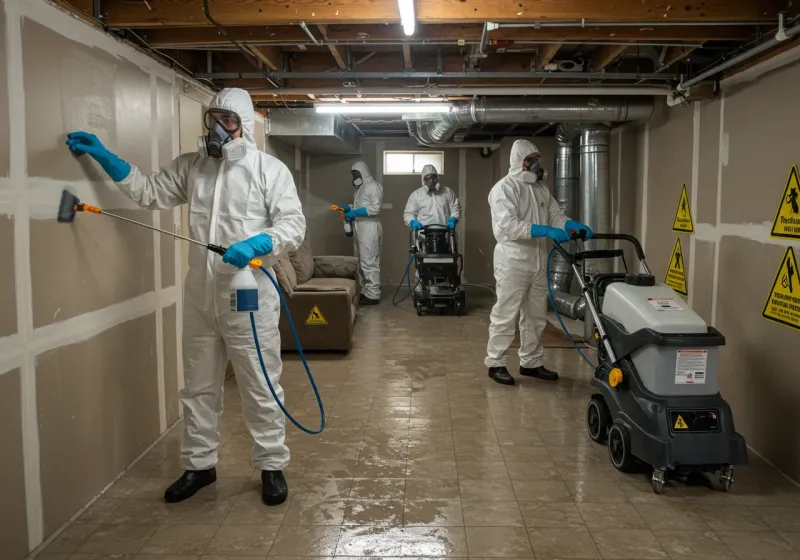 Basement Moisture Removal and Structural Drying process in Salisbury, VT